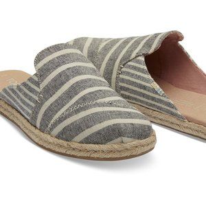 TOMS STRIPPED SLIP ON SHOES